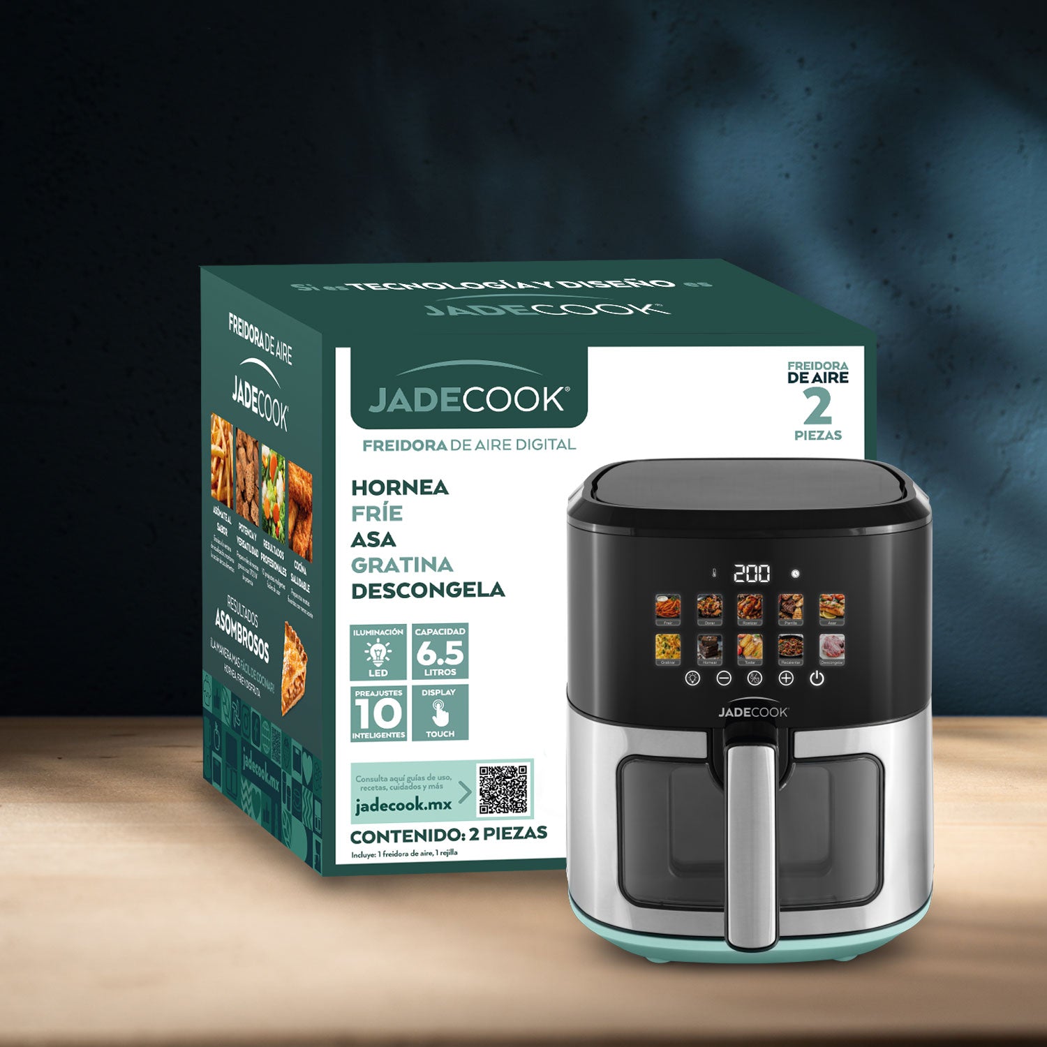 Freidora de Aire Digital Jade Cook 6.5L