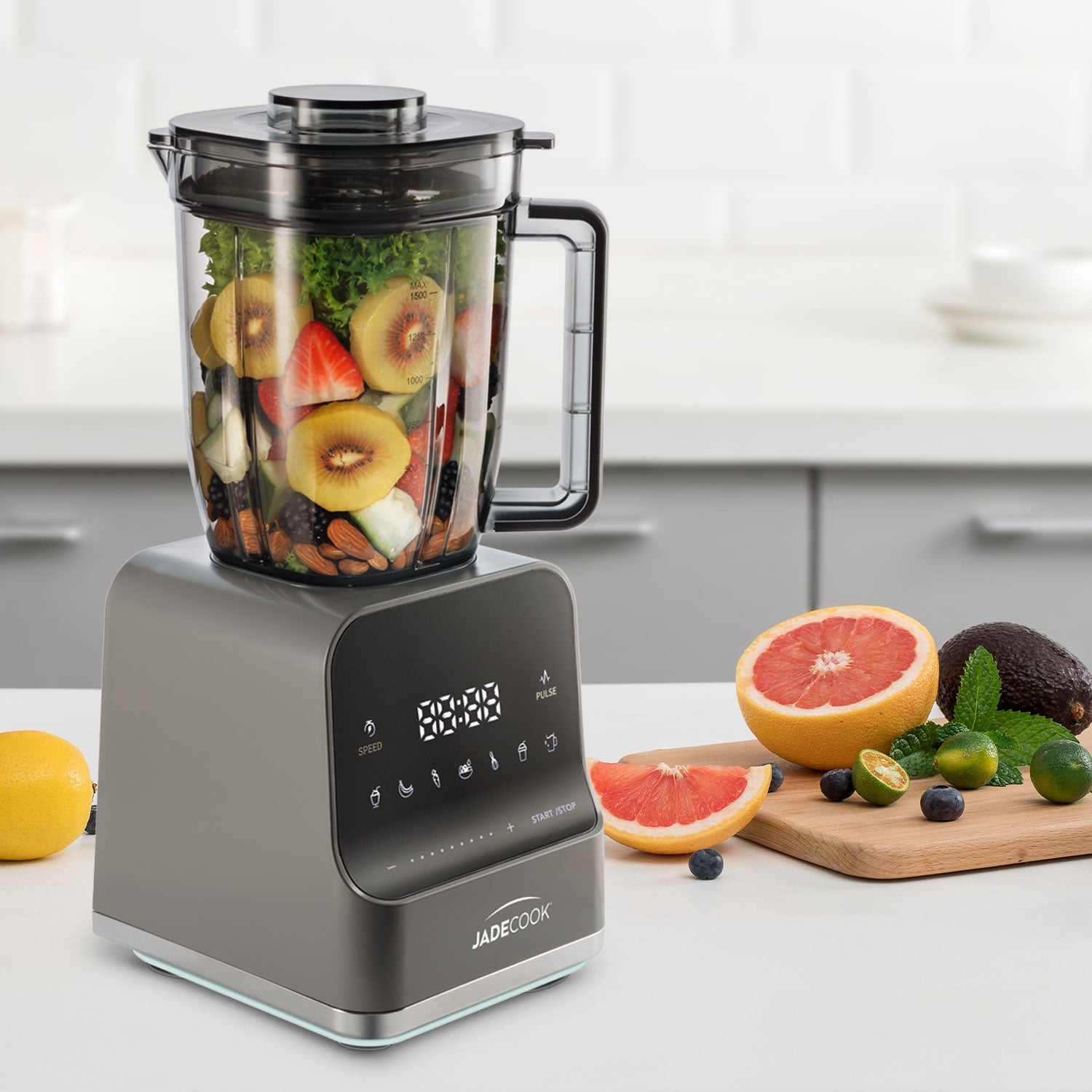 Licuadora Tritán 1000 w con Panel Touch 1.5L Jade Cook