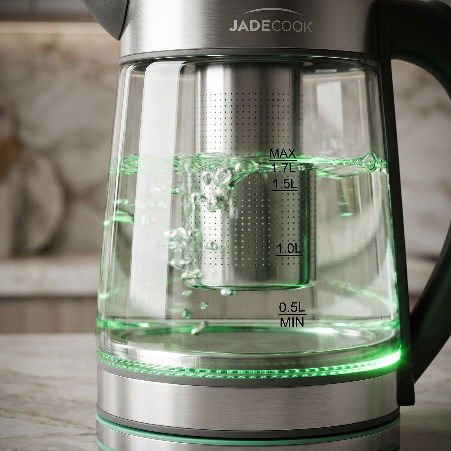 Tetera Eléctrica con Infusor Jade Cook 1.7L